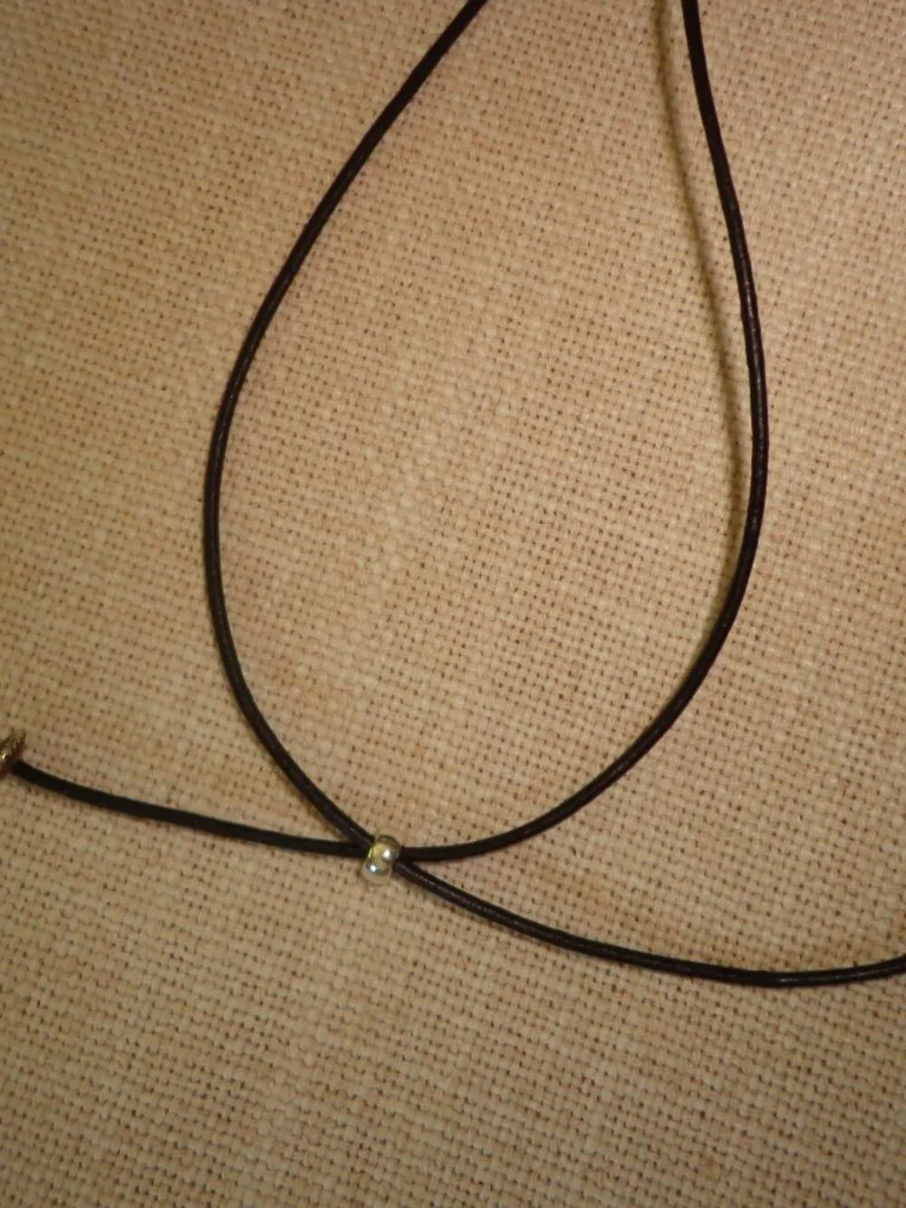 NEWHand Crafted / Hand Polished Mother of Pearl Necklace Leather Cord Adjustable - Picture 6 of 14